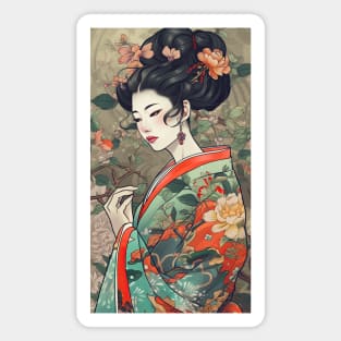 Japanese Lady in Kimono - No.2 Magnet